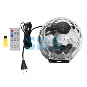 Светильник-проектор вращ. Neon Night 6LED RGB   MP3/USB/Bluetooth/динам/пультДУ 15W, 220V, черный