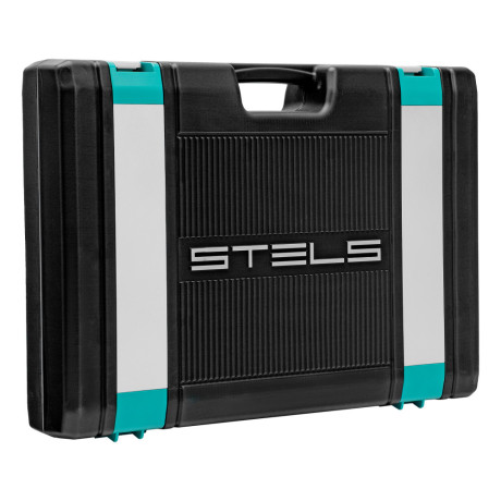 Набор инструментов, 1/4", 3/8", 1/2", Cr-V, S2, усиленный кейс, 216 предметов Stels