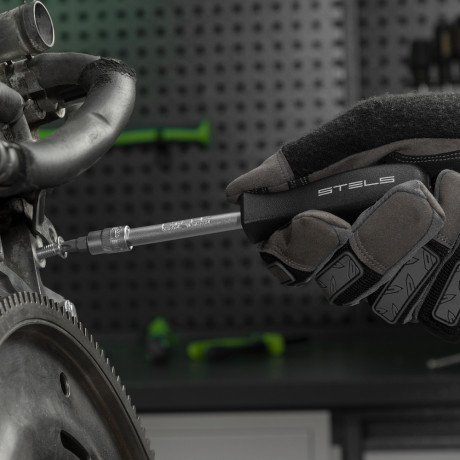 Набор инструментов, 1/4", 3/8", 1/2", Cr-V, S2, усиленный кейс, 216 предметов Stels