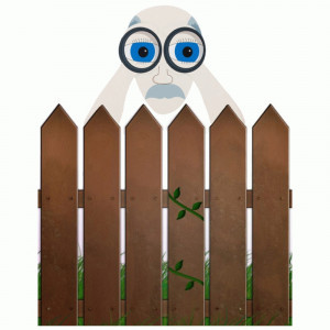 Декорация на забор "Мужчина с биноклем" 21*29см, полипропилен Park 999304