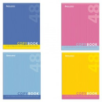 Тетрадь 48л. BRAUBERG ЭКО, клетка, обложка мелов. карт., &quot;One Colour&quot;, 4 вида, 401867