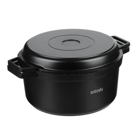 SATOSHI Cheget Казан с крышкой-сковородой, литой, а/приг.покр.,4,5л, d24х11,5+3,5см, инд-я