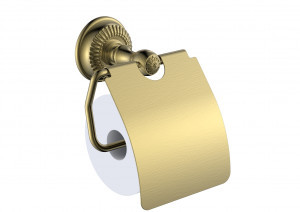 DIADONNA Держатель для туалетной бумаги с крышкой настенный, металл, античная бронза, D8103Q