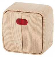 ЭРА Intro Polo выкл. 2 кл. инд. 10А  ОУ, сосна 3-105-11, 3795