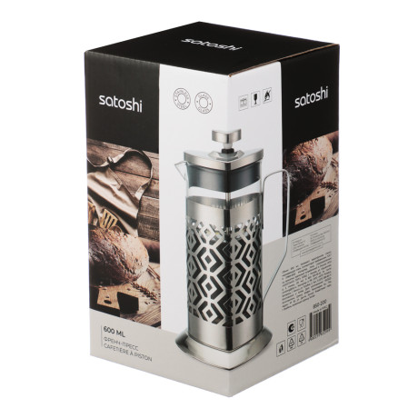 SATOSHI Гельсингфорс Френч-пресс 600мл, жаропрочное стекло