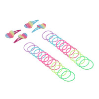 ЮНИLOOK Набор детских аксессуаров для волос 14пр: резинки d3,5см 12шт, заколки 4,8см 2шт