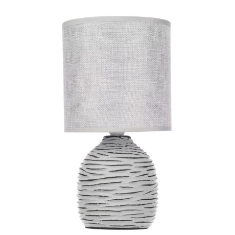 BY Светильник переносной настольный Мадрид, 25 см, Е14, 40 Вт, 230 В, керамика, текстиль, серый