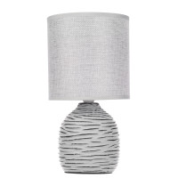 BY Светильник переносной настольный Мадрид, 25 см, Е14, 40 Вт, 230 В, керамика, текстиль, серый