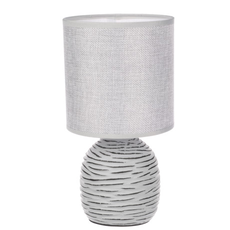 BY Светильник переносной настольный Мадрид, 25 см, Е14, 40 Вт, 230 В, керамика, текстиль, серый