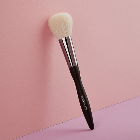 ЮНИLOOK Кисть для румян и сухих текстур, натуральный ворс, дерево, металл, 18см