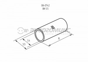 REXANT гильза соединительная (СГ L-15мм) 4-6мм, (BN5.5), (100!) 08-0742