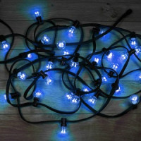 "Гирлянда ул.Galaxy Bulb String/"Белт Лайт" 6LED*30(d=45) син. 10м IP65 черн.кауч 331-323 Neon Night