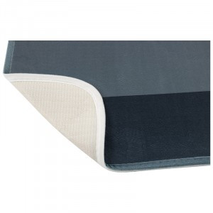 Коврик для ванной комнаты 40х60см,текстиль(п/э)/поролон/ПВХ,п/скольз,Cubes сер-черн,102531/Рыжий Кот