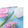Пакет подарочный бумажный тм LADECOR, L 26x32x10 см, 4 дизайна, тюльпаны