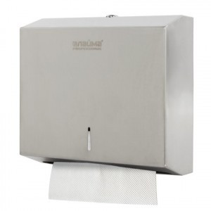 Диспенсер д/полотенец ЛАЙМА PROFESSIONAL ECONOMY (H2), Interfold, нержавеющая сталь, матовый, 605050