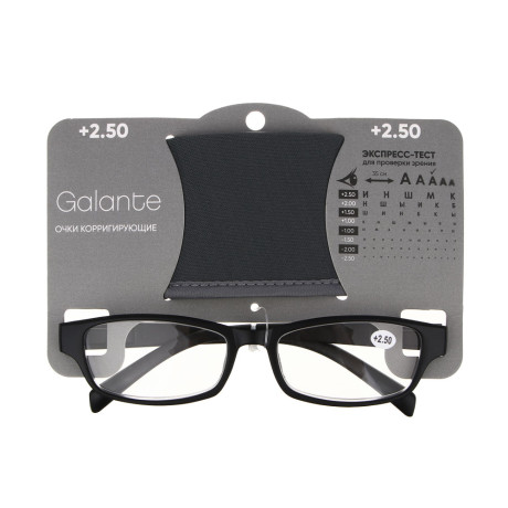 GALANTE Очки корригирующие с чехлом, пластик, полиэстер, PD62, (+): +1,+1.5,+2,+2.5,+3,+3.5 (ОК3)