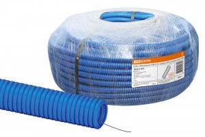 TDM Труба гофрированная ПНД d 16 с зондом (100 м) легкая синяя (цена за 1м.) (100!) SQ0413-0021