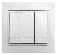 ЭРА Intro Plano выкл. СУ 3 кл. 10А, 250В, белый, 1-106-01, Б0053788