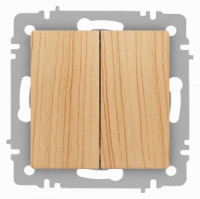 ЭРА Intro Accent мех. выкл. (перекл.) СУ 2 кл. проходн. 10А 250В, сосна 6-107-11