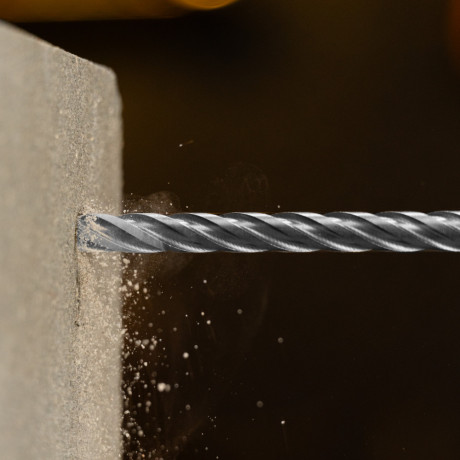 Бур по бетону, цельная крестовая пластина, 8x215 мм, SDS PLUS Denzel