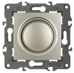 ЭРА 14 Elegance мех. диммера СУ поворотно-нажимной, 400ВА 230В, шампань 14-4101-04 автоклеммы 4469