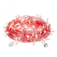 VEGAS Гирлянда "Занавес" 192 красных LED ламп, прозр.провод, 12 нитей, 2*2м , удлин