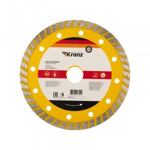Диск алмазный отрезной Turbo 150x22.2x2.4x10 мм KRANZ (цена за шт) KR-90-0122