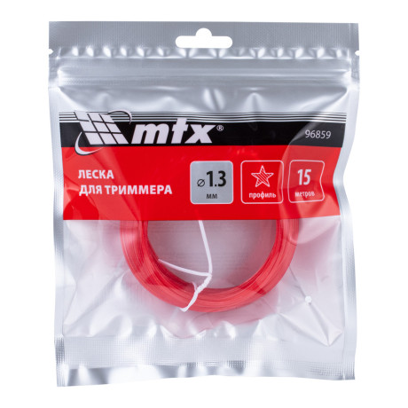 Леска для триммера звезда 1,3 мм х 15 м MTX