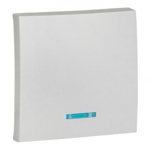 EKF Валенсия лиц. панель выкл. 1 кл. с индикатором 10А сталь Al/Cu (корпус PC) ESV10-L-121-30