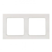 EKF Стокгольм рамка 2 мест. белая (PC) EXM-G-303-10