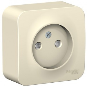 Systeme Electric BLANCA роз. ОУ 1 мест. 16А молоч. (пл.осн., штор., изол.пл.) BLNRA001112 (5!)