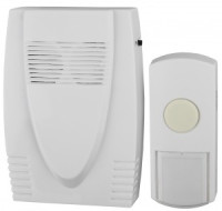 ЭРА C71 звонок беспроводной цифр. 100м, 6 мелодий, 3хАА/A23 с кнопкой IP44 бел BL 5985