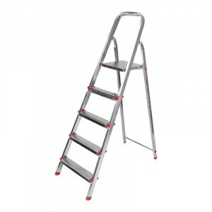 Стремянка 5 ступеней сталь h=102см раб.нагрузка до 150кг усиленный профиль шир.ступ. REXANT 12-5055