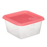 Набор контейнеров пищевых квадратных, 3шт, 0,63л, пластик, 3 цвета