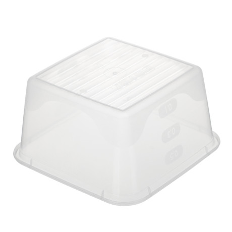 Набор контейнеров пищевых квадратных, 3шт, 0,63л, пластик, 3 цвета