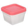 Набор контейнеров пищевых квадратных, 3шт, 0,63л, пластик, 3 цвета