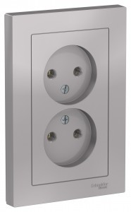 Systeme Electric AtlasDesign роз. СУ 2 мест. алюм. (пл.осн.) ATN000320 (6!)