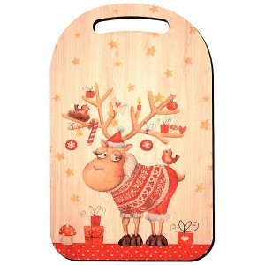 Доска разделочная "Новогодняя шутка", 29*18,5см, береза МБ2-153 Мультидом