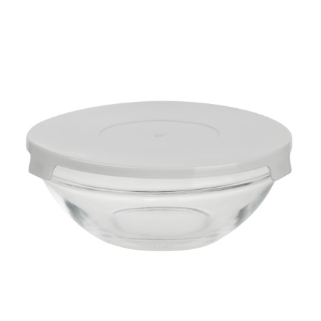 MILLIMI Набор салатников с крышкой 5 шт: 900/ 500/350/200/130 мл, стекло, пластик,  серый