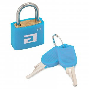 АЛЛЮР Замок навесной ВС1Л-20 ГОЛУБОЙ d=2,8мм для чемоданов (480,40)
