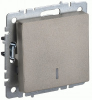 IEK BRITE мех. выкл. СУ 1 кл. (инд.) 10А ВС10-1-1-БрШ шампань BR-V10-1-10-K37