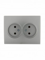 Lezard KARINA роз. СУ 2 мест. 16А  ПБТ матов. серебро (корп. ABS) 707-4300-128B