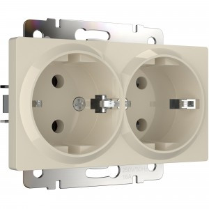Werkel мех. роз. СУ 2 мест. 16A земля (слоновая кость) W1172003 a051465