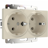 Werkel мех. роз. СУ 2 мест. 16A земля (слоновая кость) W1172003 a051465