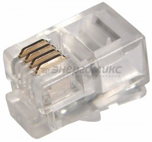 Штекер телефонный 4P4C REXANT цена за шт (100!), 05-1001