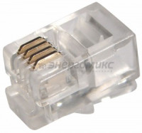 Штекер телефонный 4P4C REXANT цена за шт (100!), 05-1001