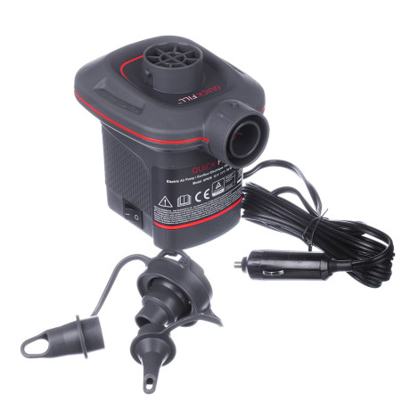 INTEX Насос электрический 12В Quick-Fill от прикуривателя, 650л/м, 3 насадки в комплекте, 66636