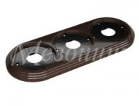 МЕЗОНИНЪ РЕТРО УСАДЬБА Рамка 3-местная ABS-пластик КОРИЧ.,  GE30703-04