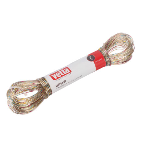 Шнур тм VETTA, с разноцветной металлической жилой 20м