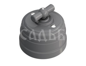 МЕЗОНИНЪ УСАДЬБА выкл. ретро пластик. поворотный 4 положения (2 кл), IP20, серый GE30401-07